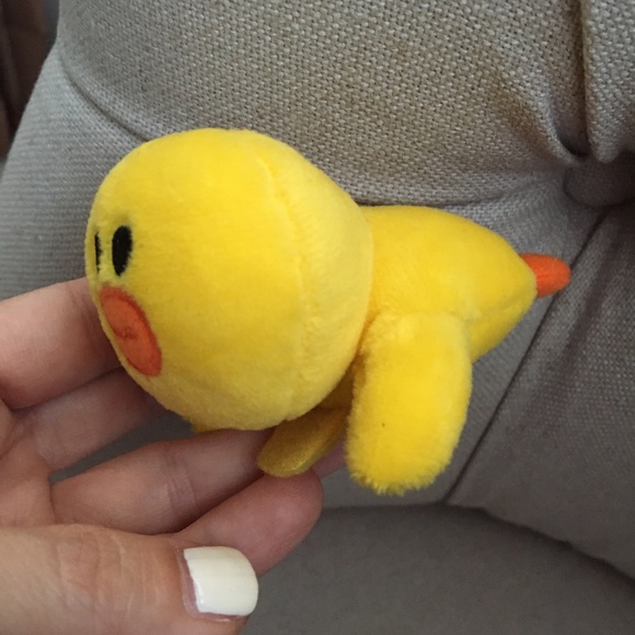 💛 Brand new Auth line friend Sally plush hair clip tie hairpin yellow duck - Picture 4 of 5